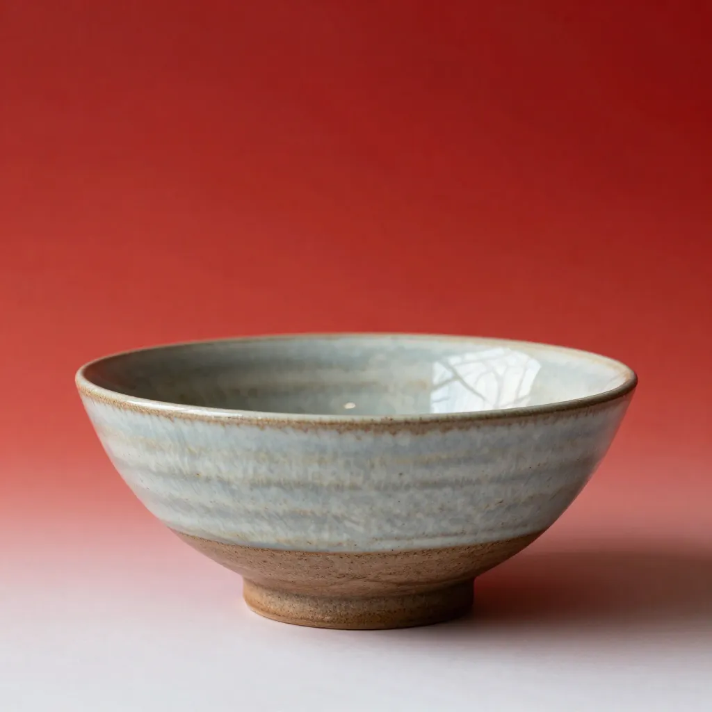 Handcrafted ceramic bowl with unique glaze finish